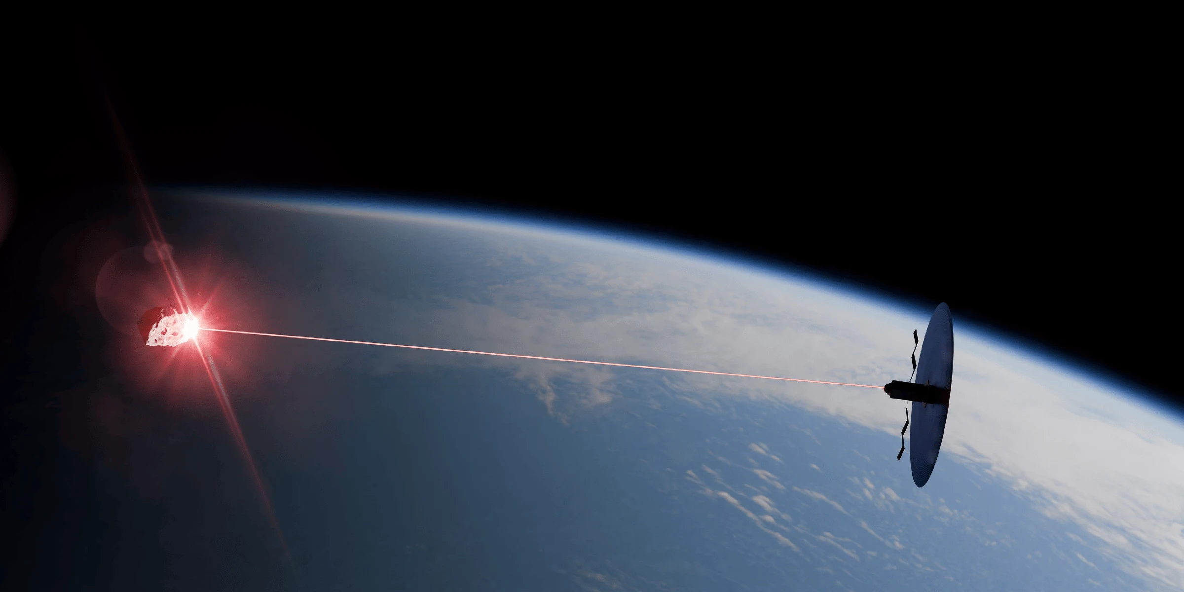 Oroff directed-energy concept above Earth